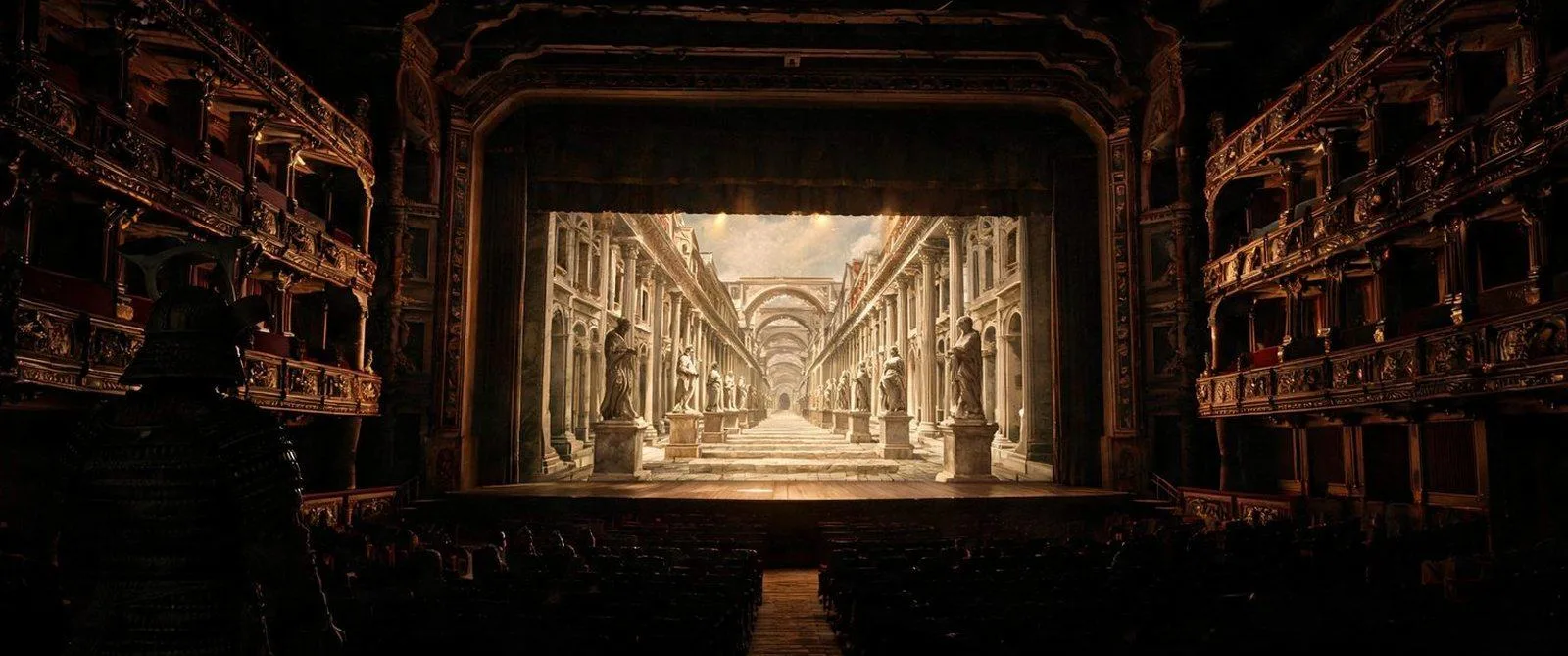 The stage of the Teatro Olimpico