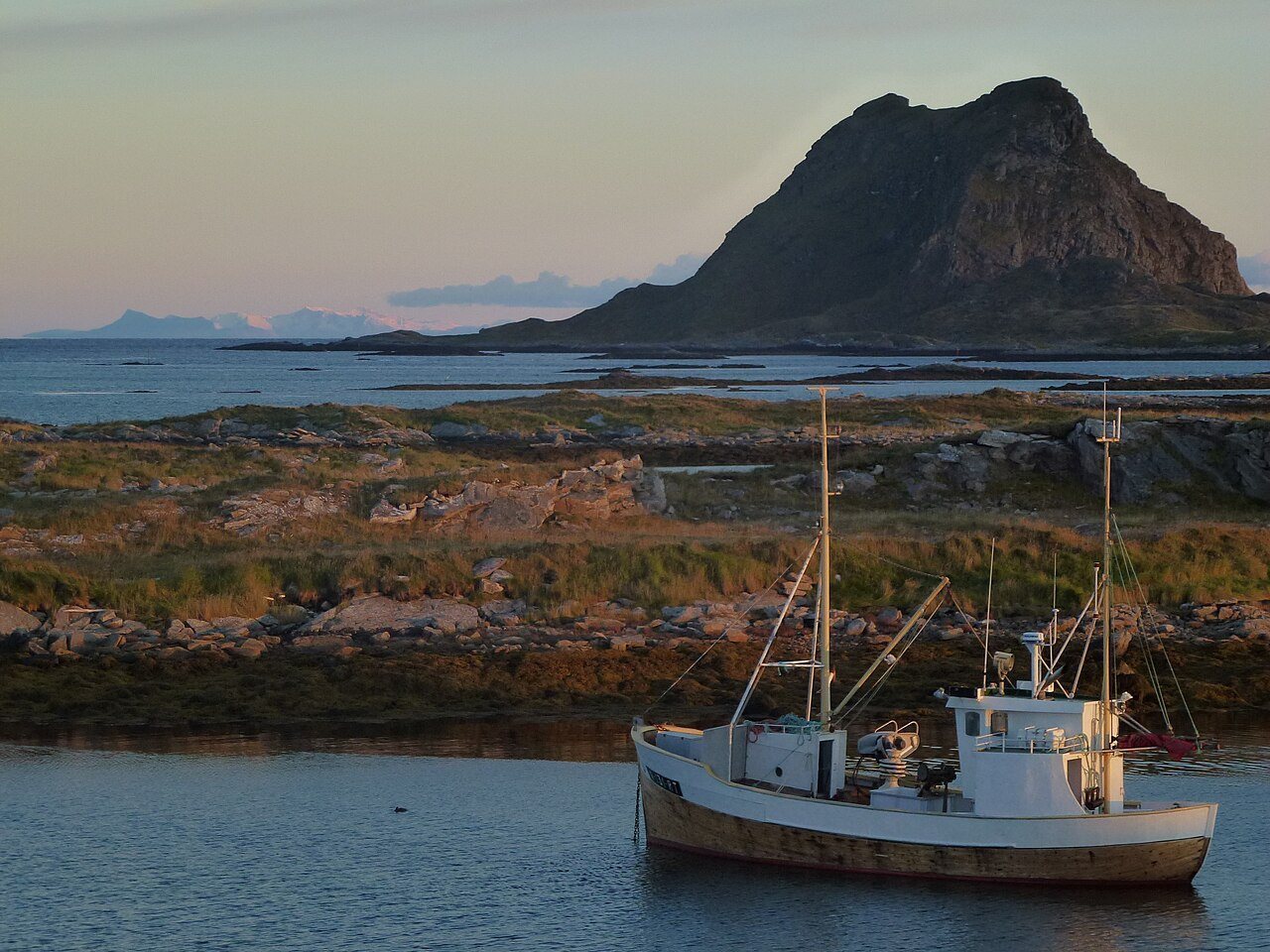 Stockfish boat at Røst in the Lofoten Islands